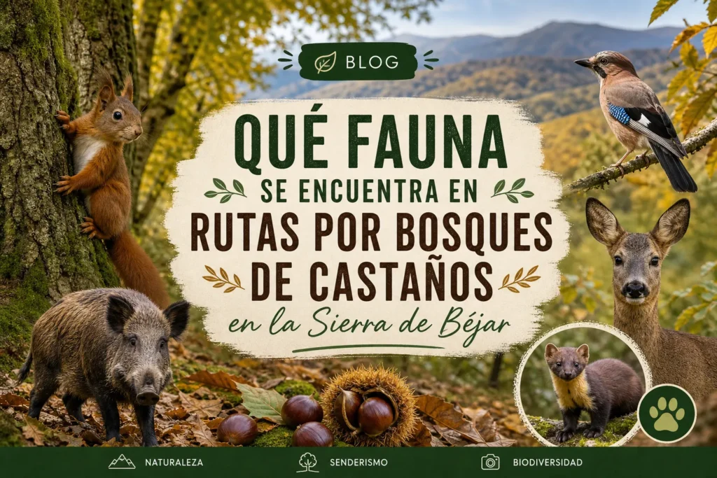 qué fauna se encuentra en Rutas por bosques de castaños en la Sierra de Béjar