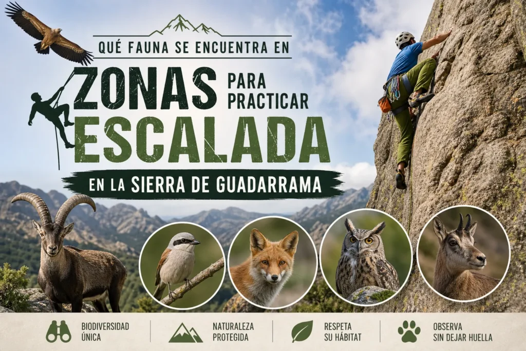 qué fauna se encuentra en Zonas para practicar escalada en la Sierra de Guadarrama