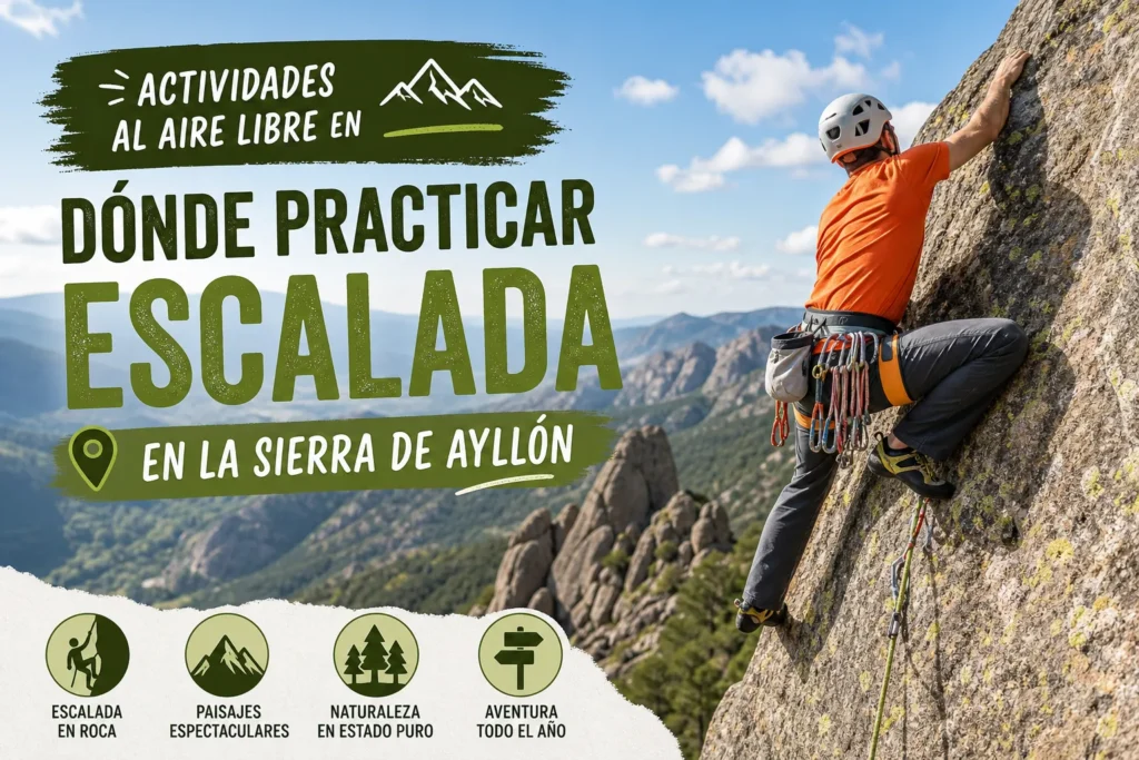 actividades al aire libre en Dónde practicar escalada en la Sierra de Ayllón