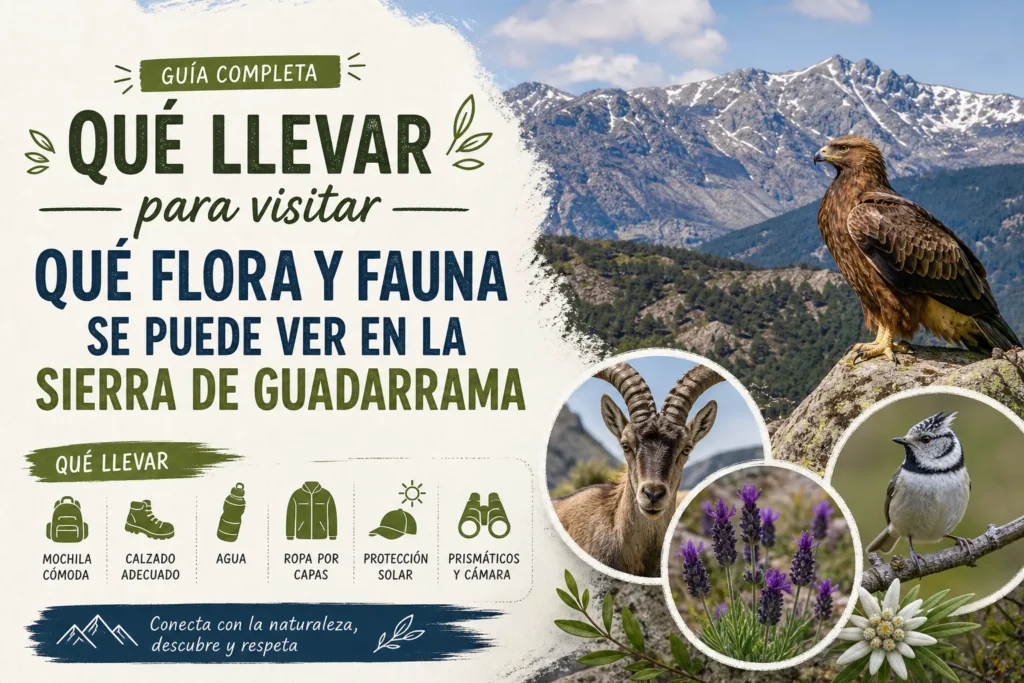 qué llevar para visitar Qué flora y fauna se puede ver en la Sierra de Guadarrama